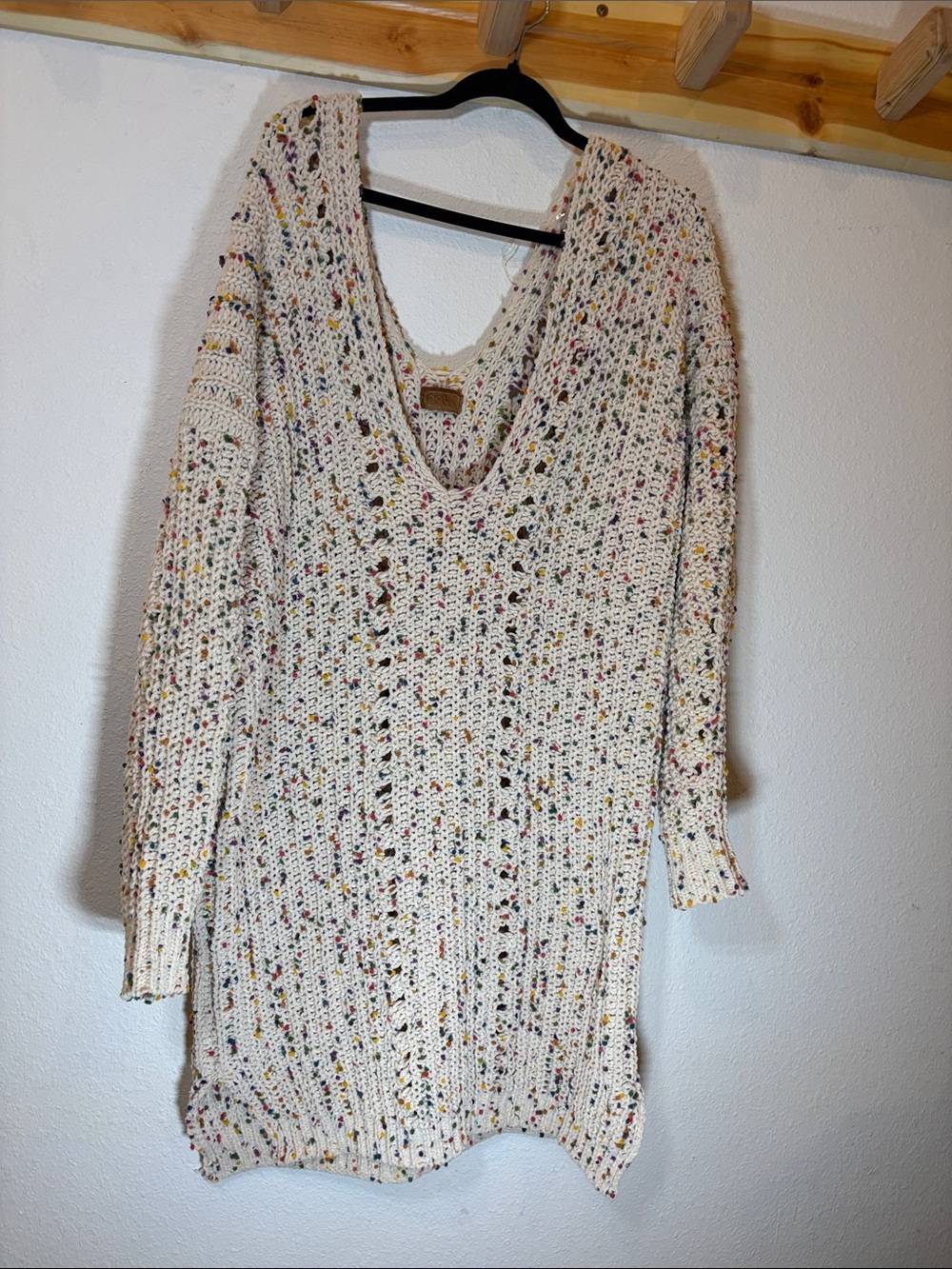 POL Confetti Oversized Sweater Dress